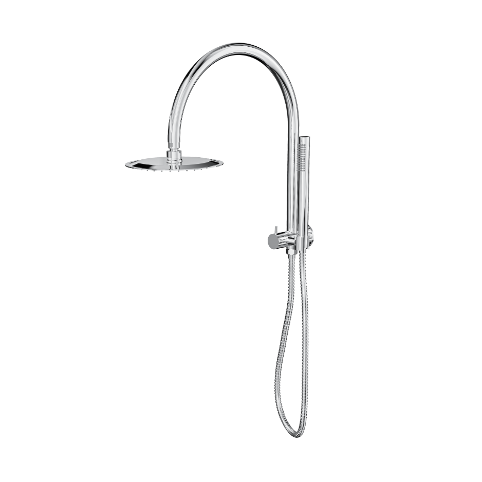 LINSOL ARCHIE SHORT SHOWER COMBINATION WITH SLIM HANDPIECE WITH 200MM ROUND HEAD CHROME