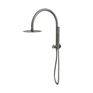 LINSOL ARCHIE SHORT SHOWER COMBINATION WITH SLIM HANDPIECE WITH 200MM ROUND HEAD GUN METAL