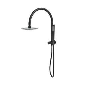 LINSOL ARCHIE SHORT SHOWER COMBINATION WITH SLIM HANDPIECE WITH 200MM ROUND HEAD MATTE BLACK