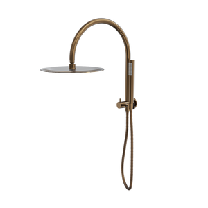 LINSOL ARCHIE SHORT SHOWER COMBINATION WITH SLIM HANDPIECE AND 300MM ROUND HEAD AGED BRONZE