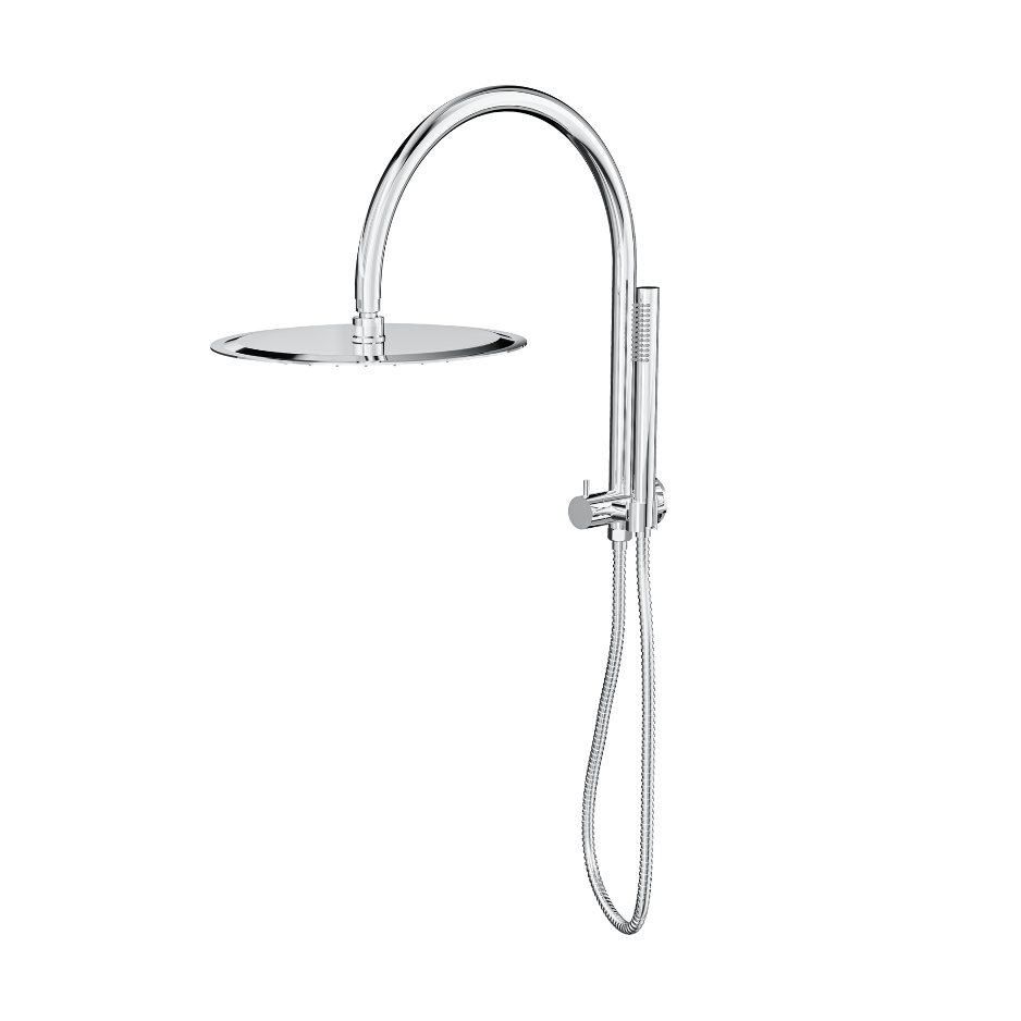 LINSOL ARCHIE SHORT SHOWER COMBINATION WITH SLIM HANDPIECE AND 300MM ROUND HEAD CHROME