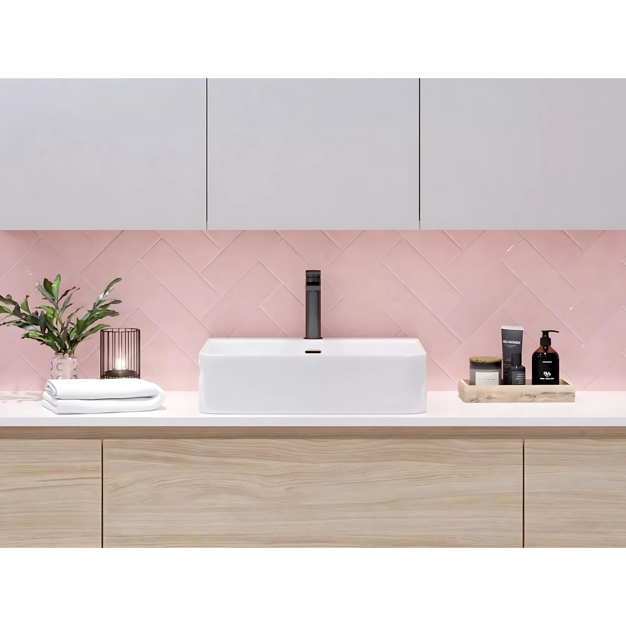 TIMBERLINE ICONIC ABOVE COUNTER BASIN GLOSS WHITE (AVAILABLE IN 420MM AND 500MM)