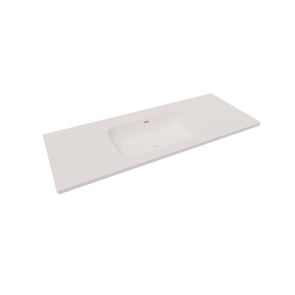 RIVA ARIA UNDERMOUNT SINGLE VANITY SOLID SURFACE TOP MATTE WHITE (AVAILABLE IN MULTIPLE SIZES)