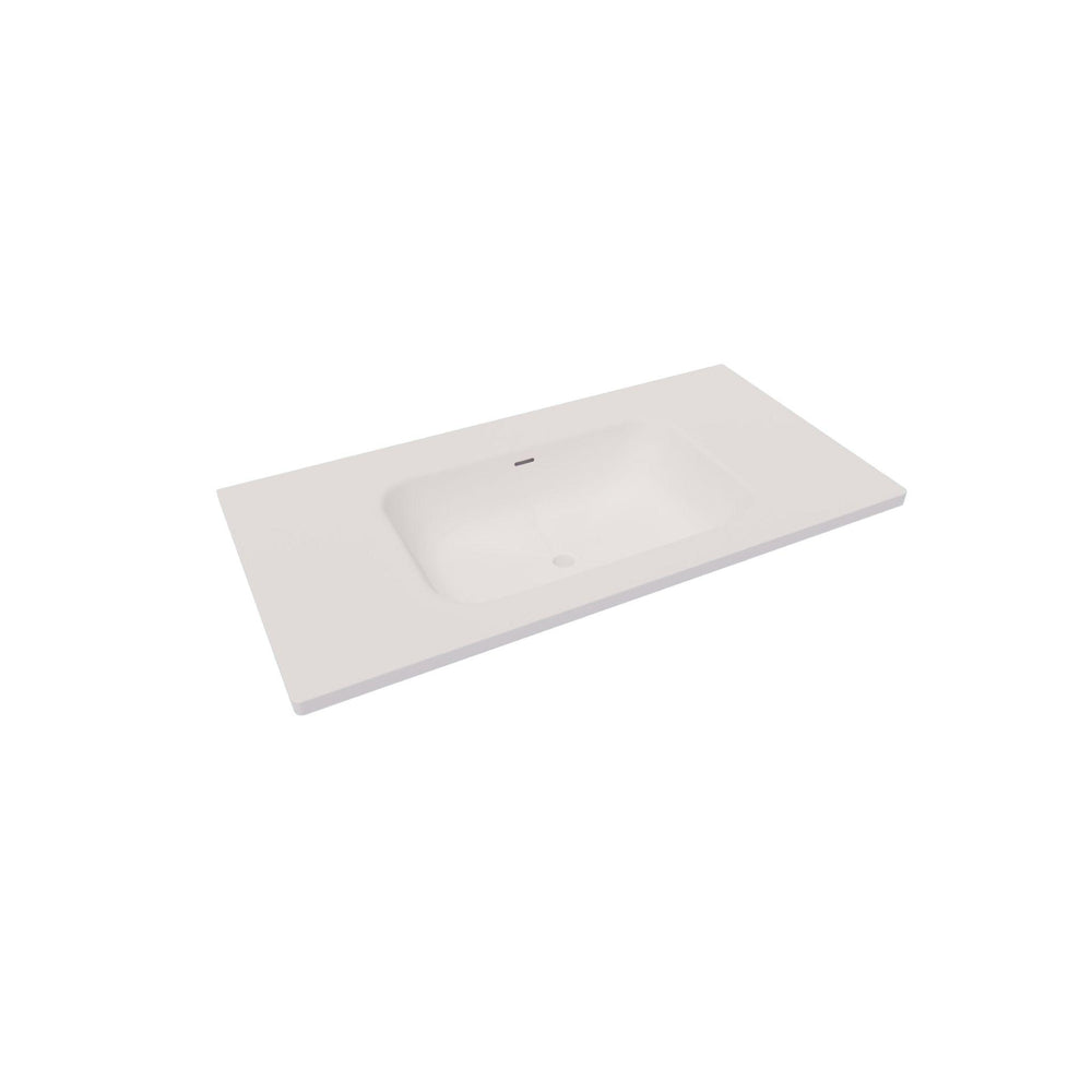 RIVA ARIA UNDERMOUNT SINGLE VANITY SOLID SURFACE TOP MATTE WHITE (AVAILABLE IN MULTIPLE SIZES)