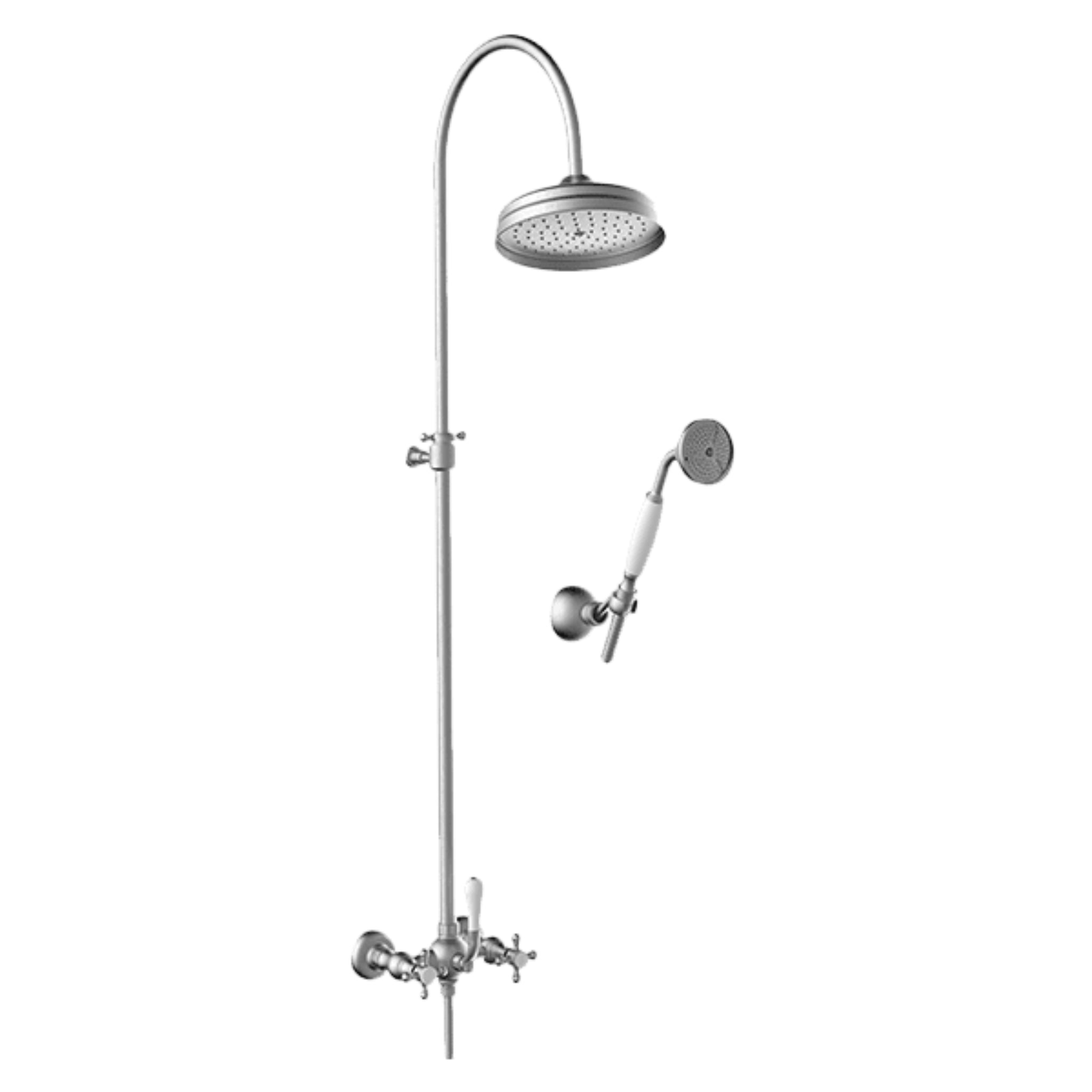 ARMANDO VICARIO PROVINCIAL OVERHEAD SHOWER WITH HAND SHOWER BRUSHED NICKEL