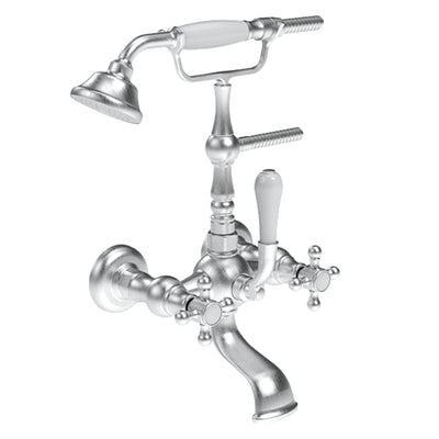 ARMANDO VICARIO PROVINCIAL WALL MOUNTED BATH FILLER 412MM BRUSHED NICKEL