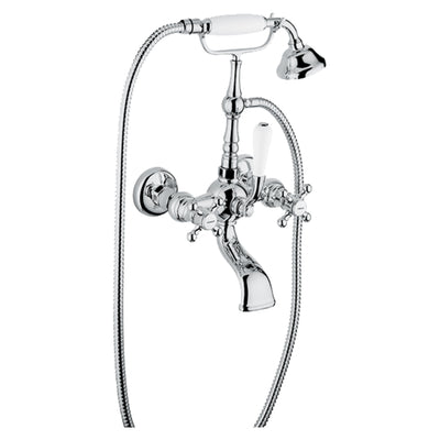 ARMANDO VICARIO PROVINCIAL WALL MOUNTED BATH FILLER 412MM CHROME
