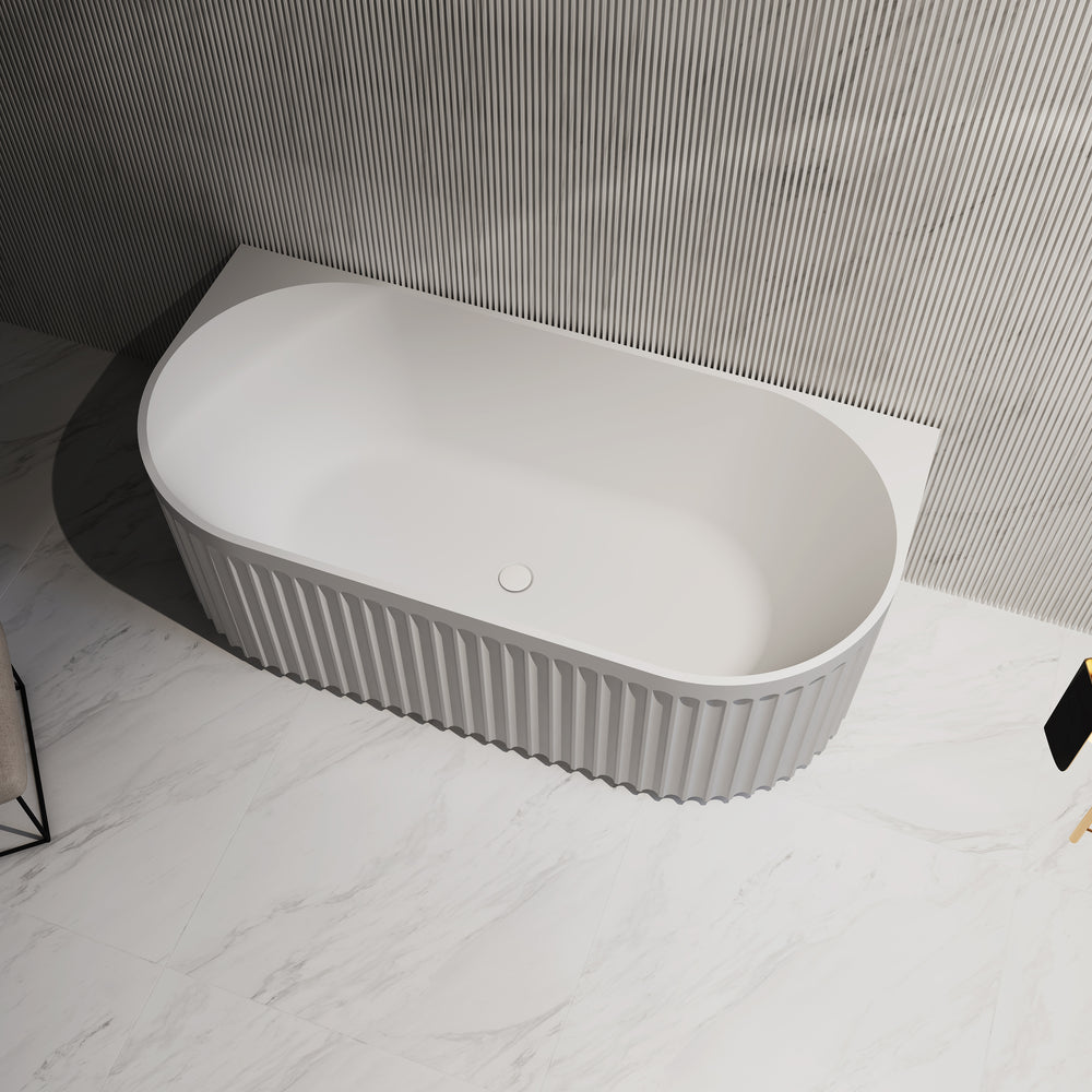 INFINITY ARTEMIS BACK-TO-WALL BATHTUB MATTE WHITE (AVAILABLE IN 1500MM AND 1700MM)
