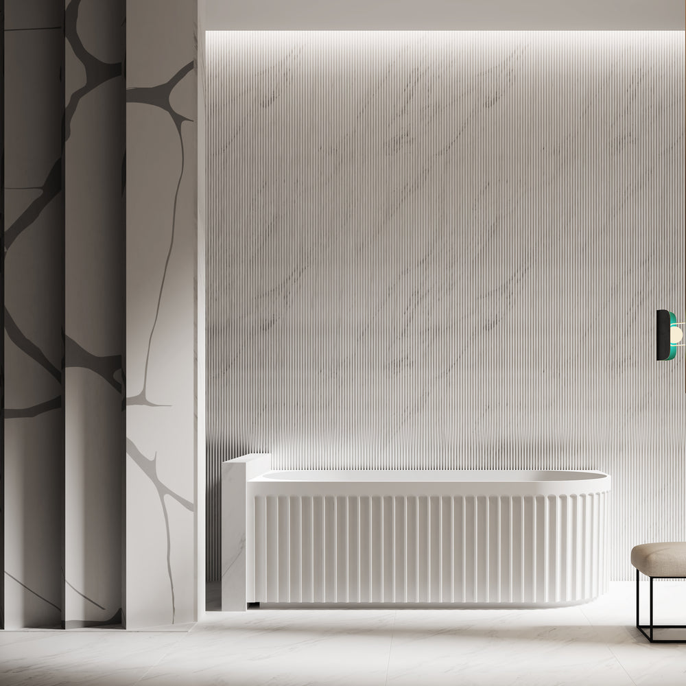 INFINITY ARTEMIS LEFT CORNER BATHTUB MATTE WHITE 1700MM