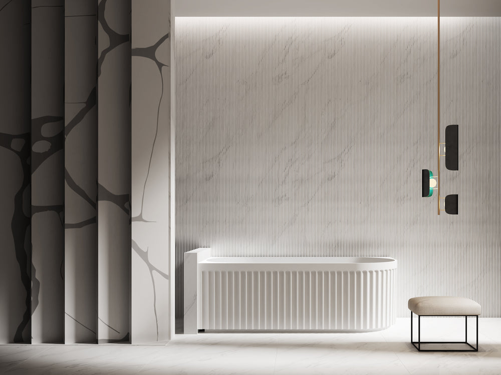 INFINITY ARTEMIS LEFT CORNER BATHTUB MATTE WHITE 1700MM