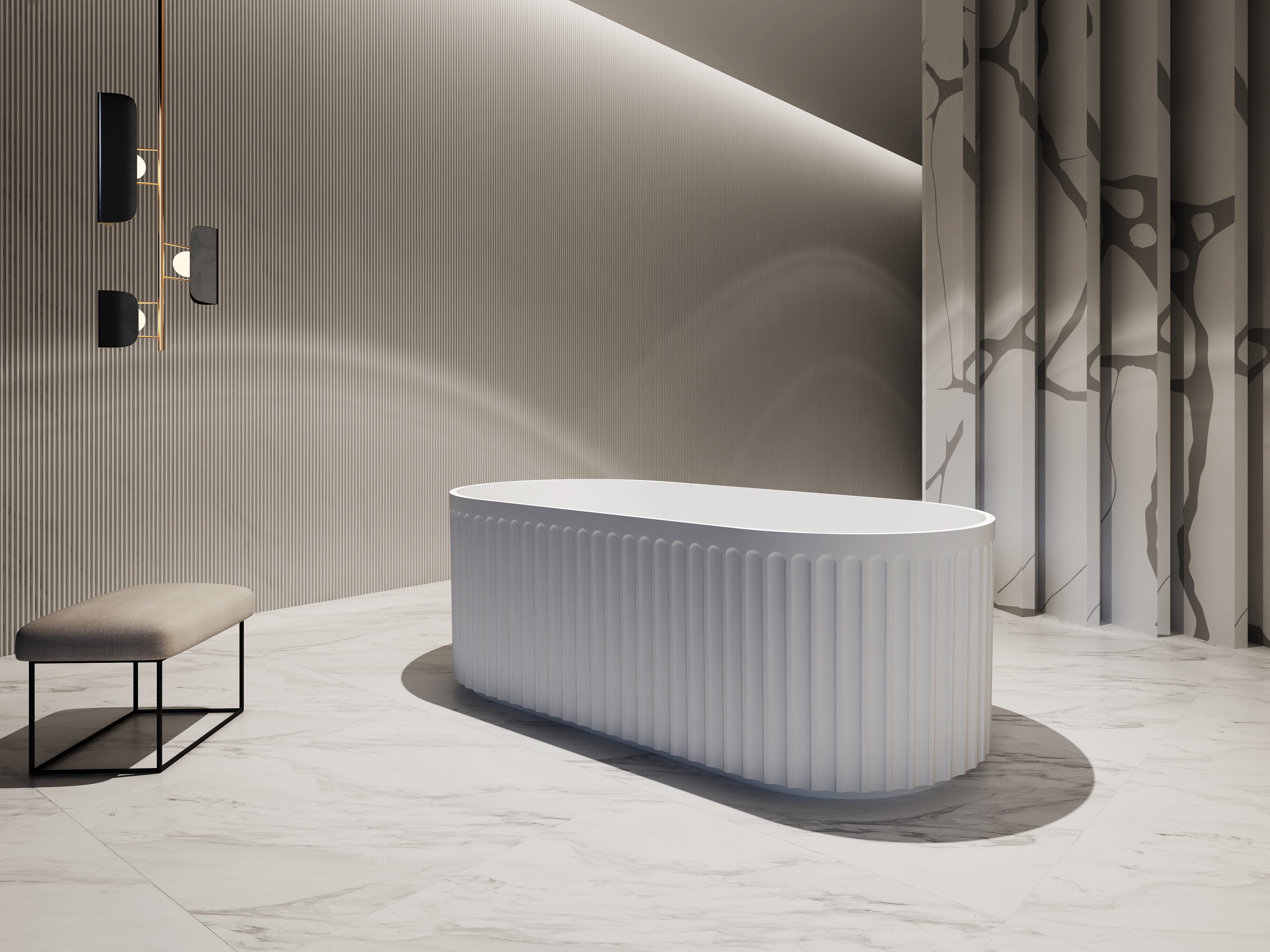 INFINITY ARTEMIS FREESTANDING BATHTUB MATTE WHITE (AVAILABLE IN 1500MM AND 1700MM)