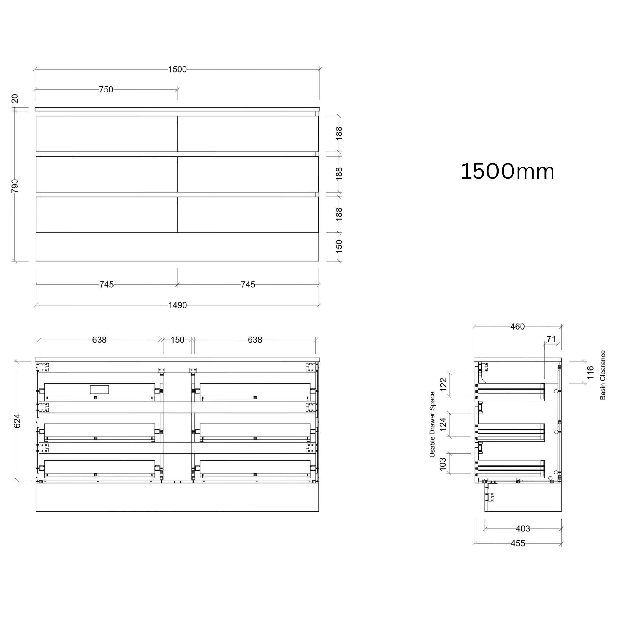 TIMBERLINE ASHTON CUSTOM FLOOR STANDING VANITY (ALL SIZING)