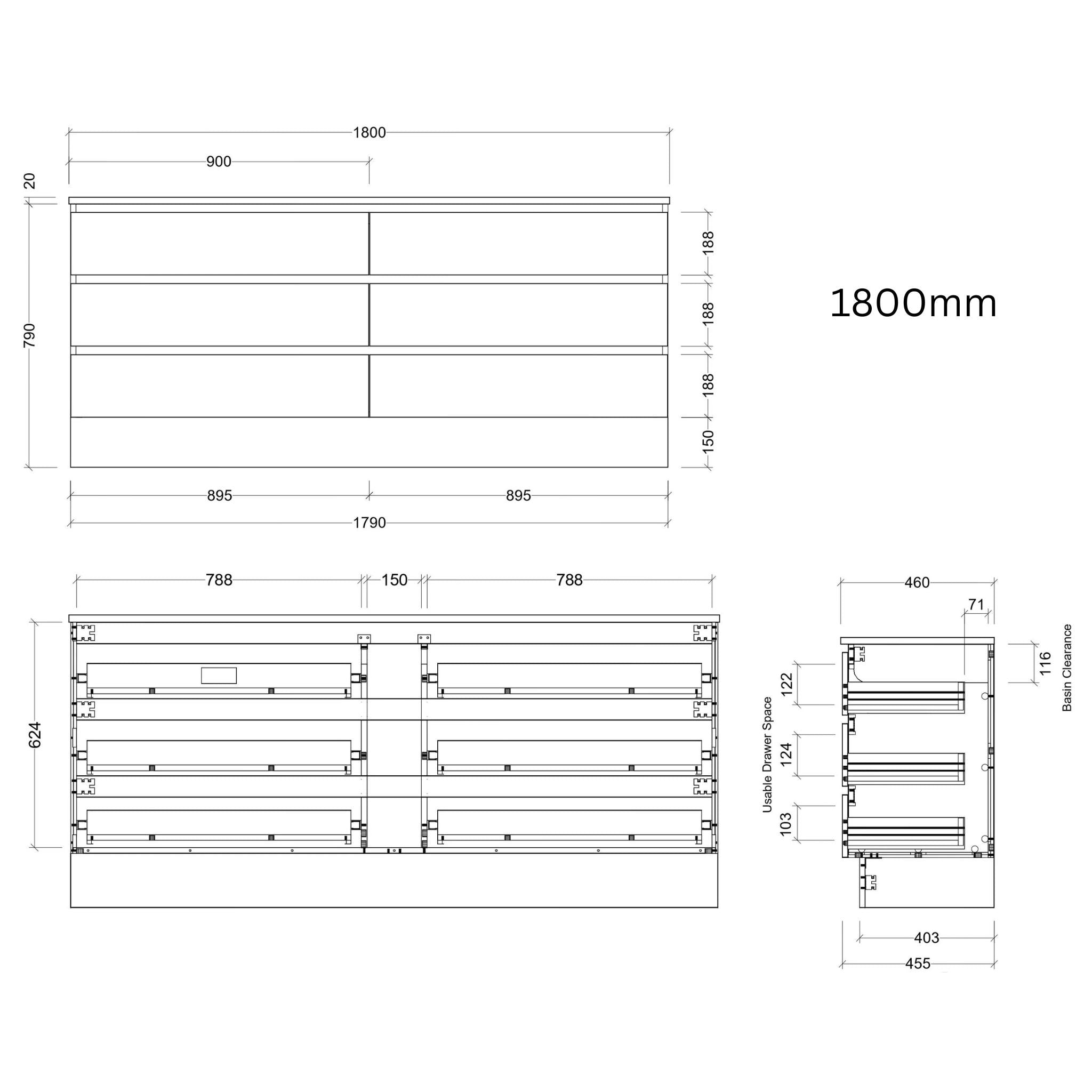 TIMBERLINE ASHTON CUSTOM FLOOR STANDING VANITY (ALL SIZING)