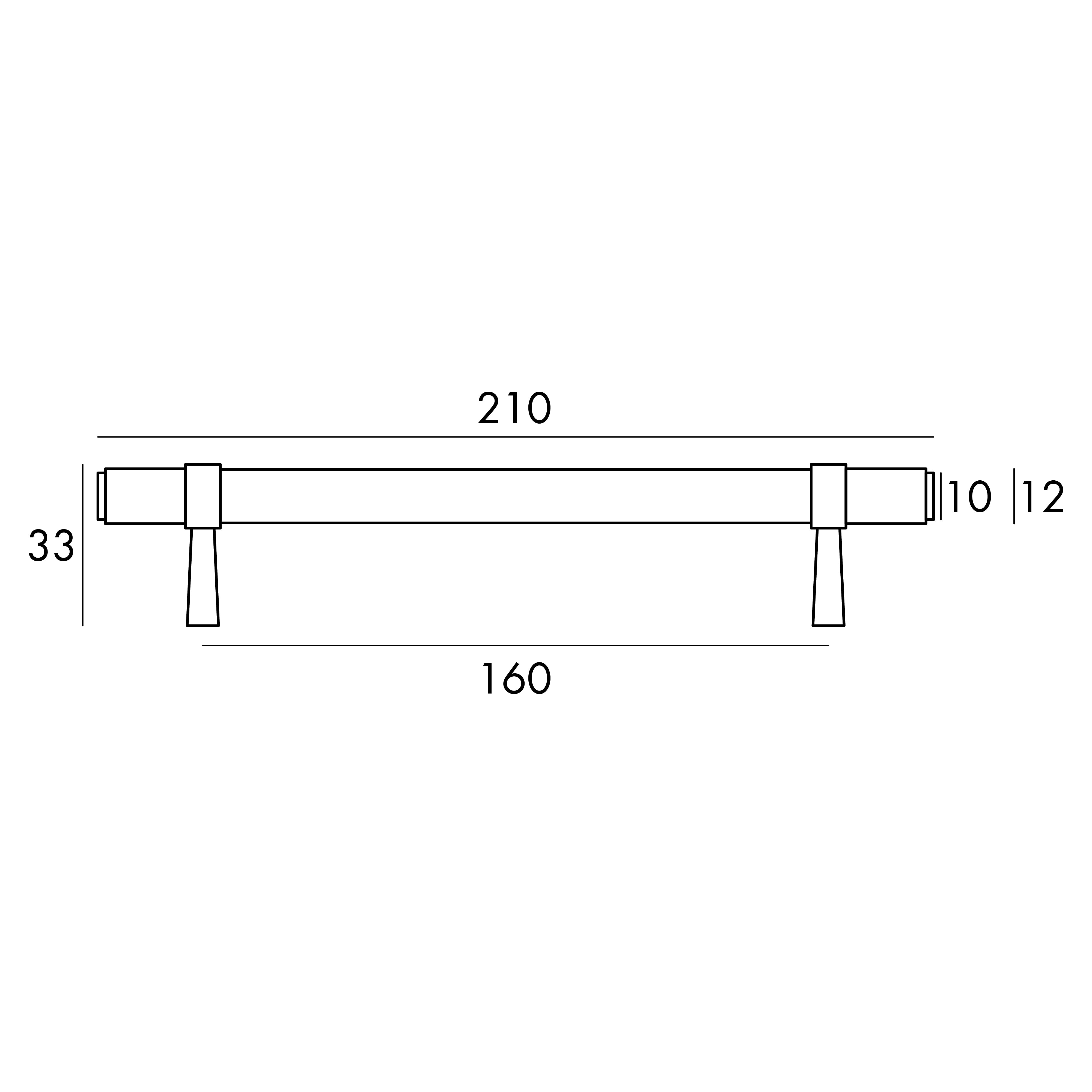OTTI ASTOR HANDLE BRUSHED BRASS (MULTIPLE SIZES AVAILABLE)