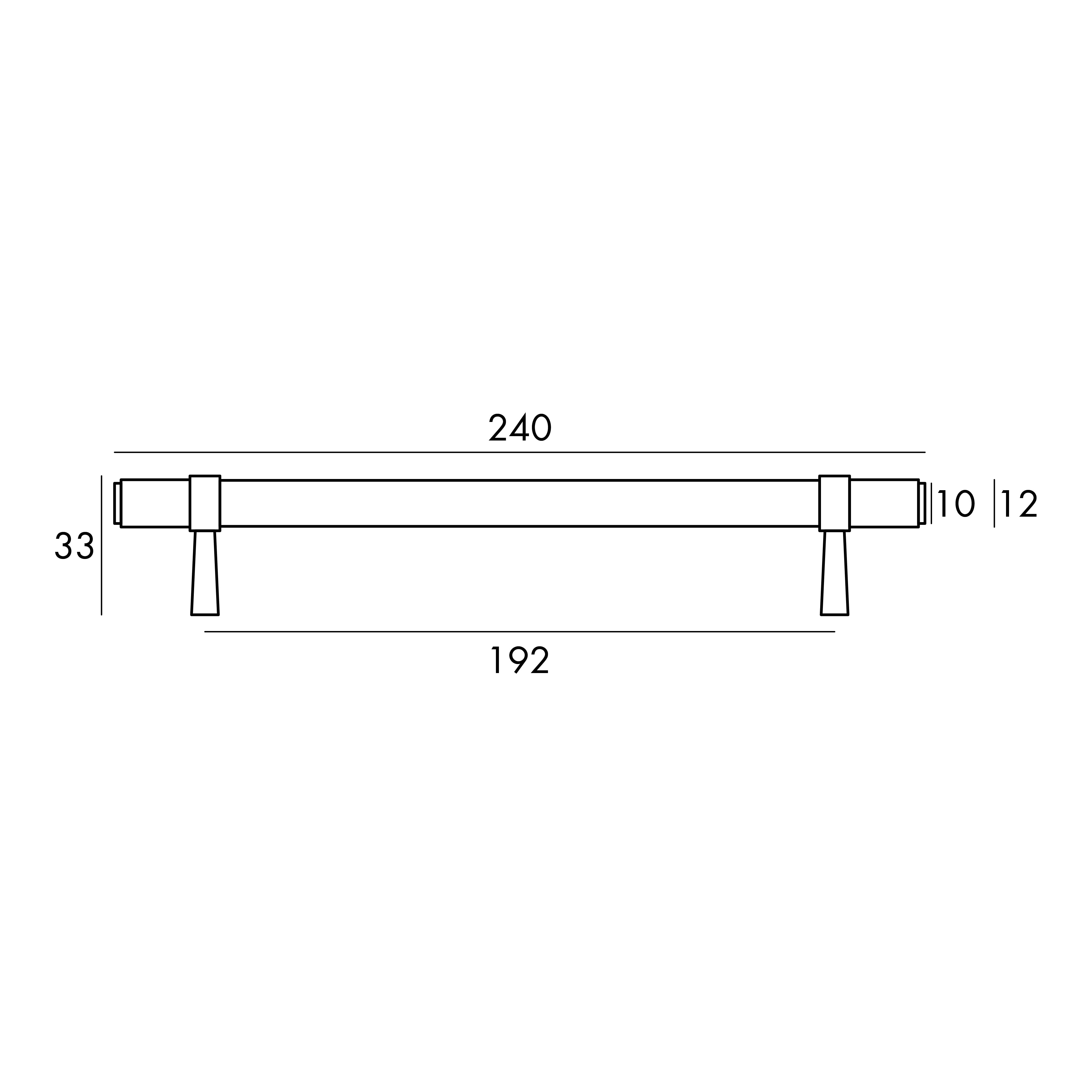 OTTI ASTOR HANDLE BRUSHED BRASS (MULTIPLE SIZES AVAILABLE)