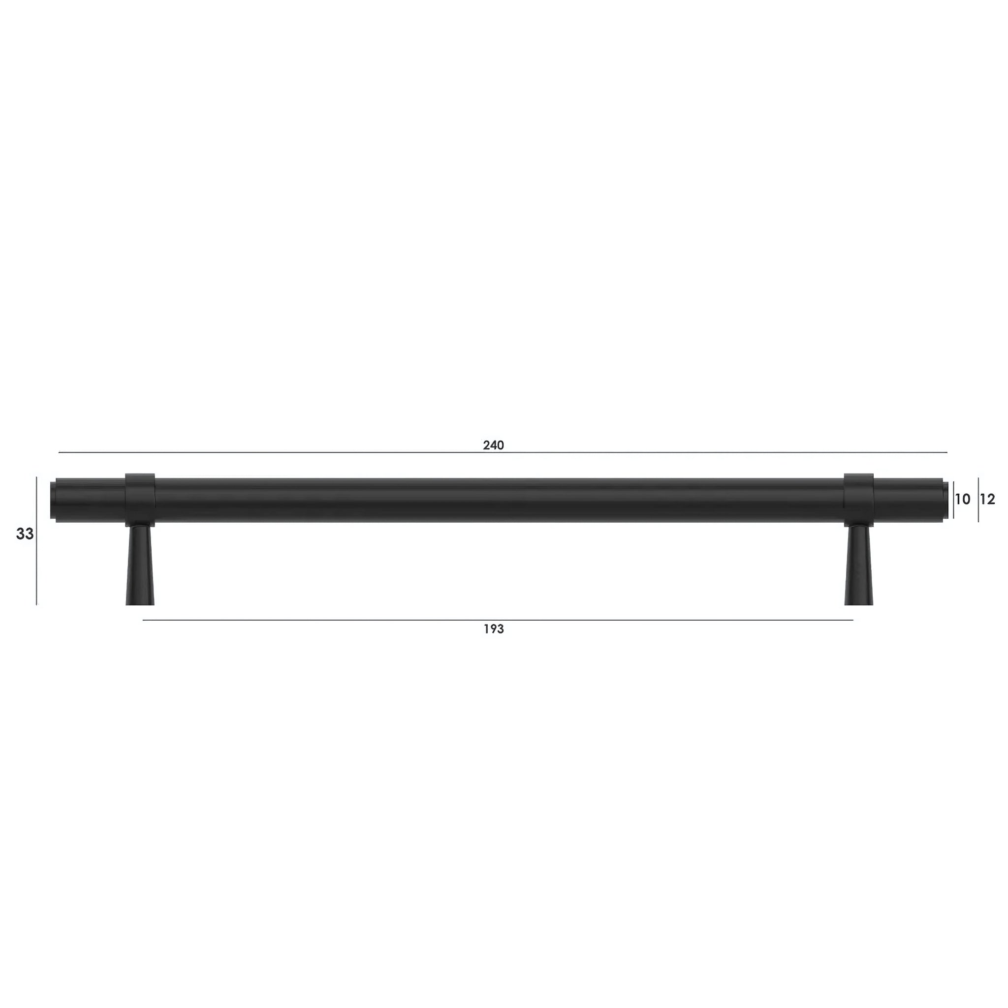 OTTI ASTOR HANDLE MATTE BLACK (MULTIPLE SIZES AVAILABLE)