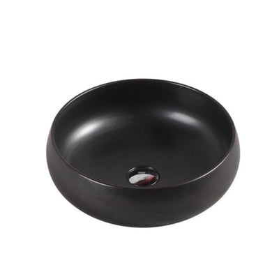 MERCIO ASTI ROUND ABOVE COUNTER BASIN MATTE BLACK 415MM