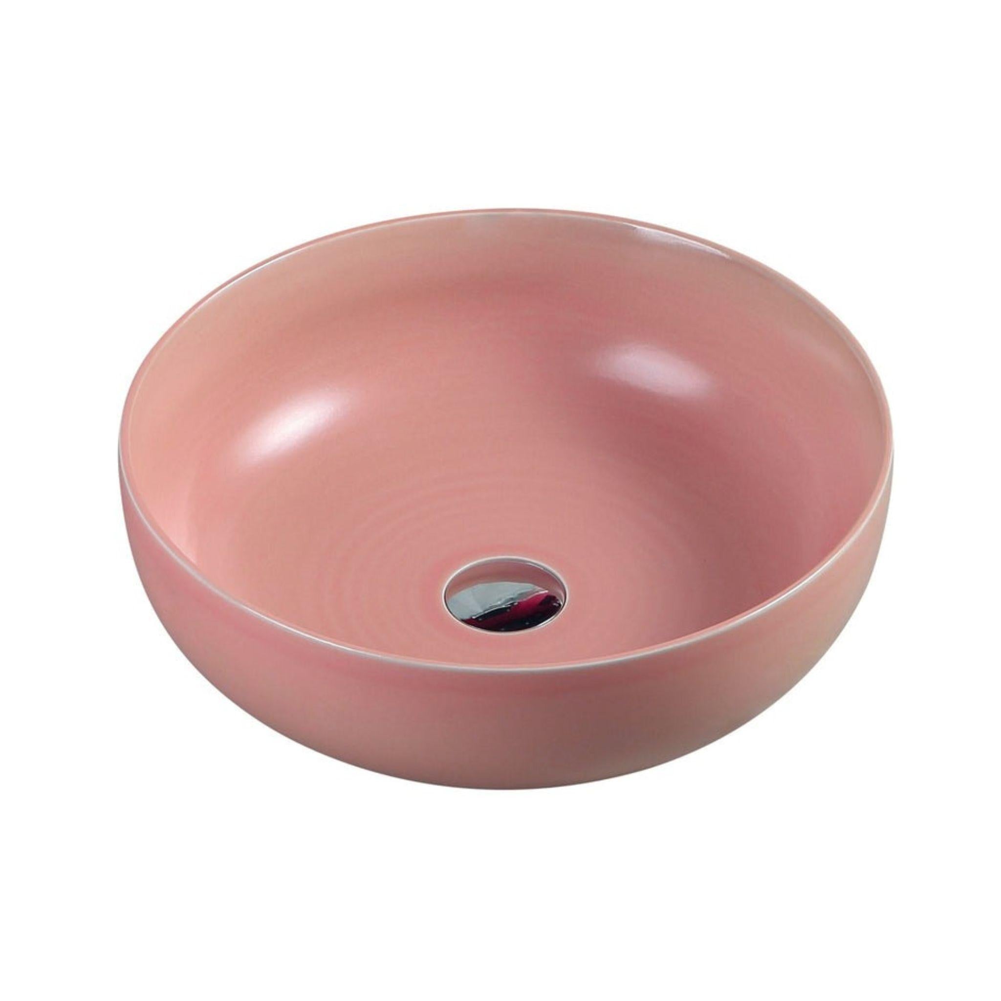 MERCIO ASTI ROUND ABOVE COUNTER BASIN MATTE PINK 350MM