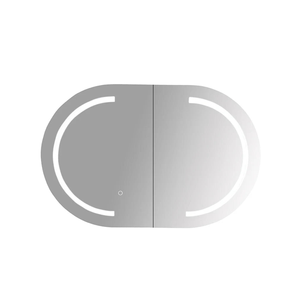 MERCIO ATHENA MATTE WHITE LED SHAVING CABINET 900X600MM
