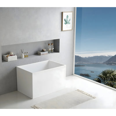 BROADWAY ATAUD SLIMLINE FREESTANDING BATHTUB GLOSS WHITE (MULTIPLE SIZES AVAILABLE)
