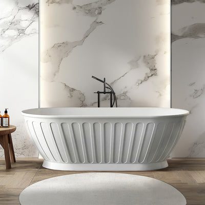 ATTICA KENSINGTON FREESTANDING BATH MATTE WHITE (AVAILABLE IN 1500MM AND 1700MM)