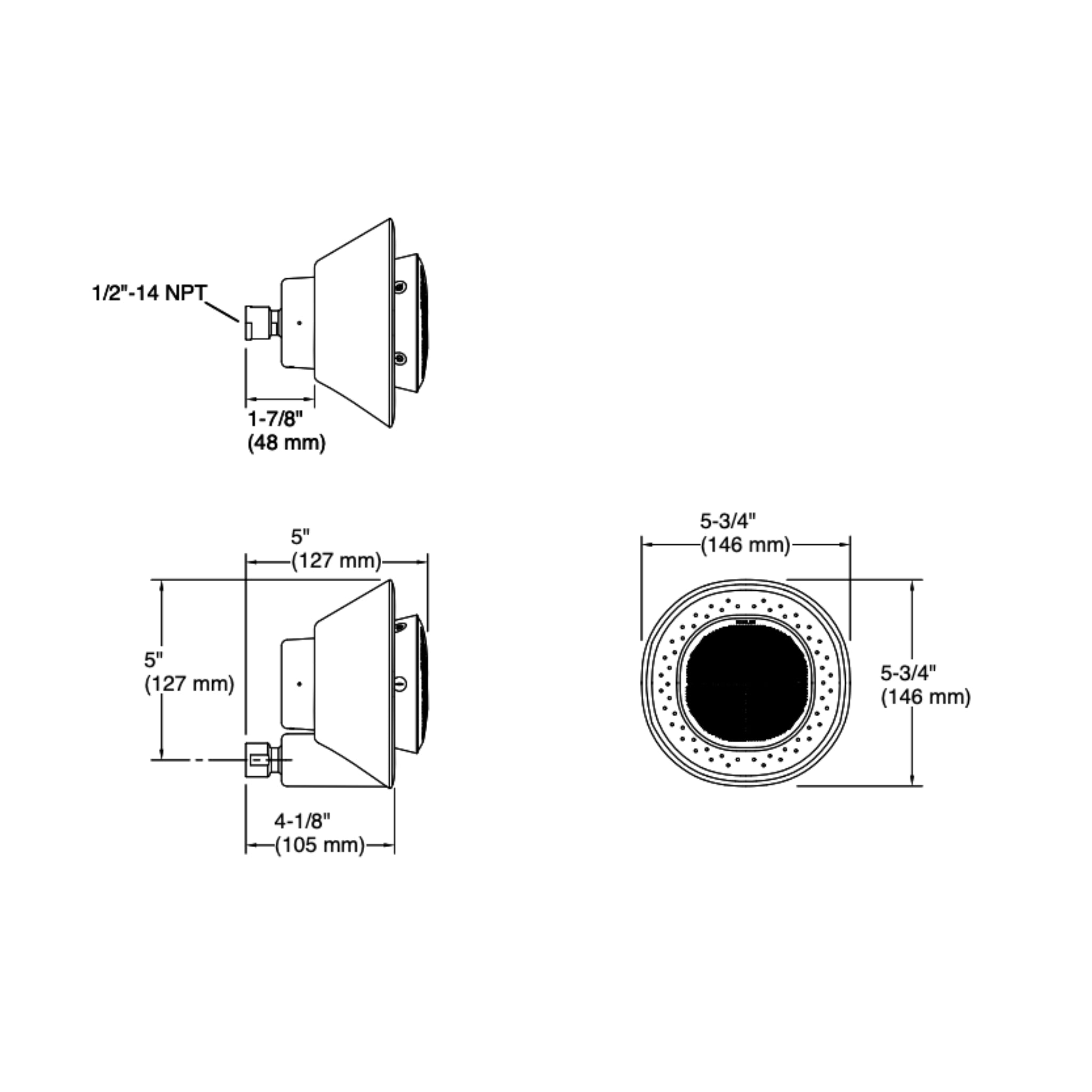 KOHLER MOXIE SHOWER HEAD WITH BLUETOOTH SPEAKER 146MM CHROME