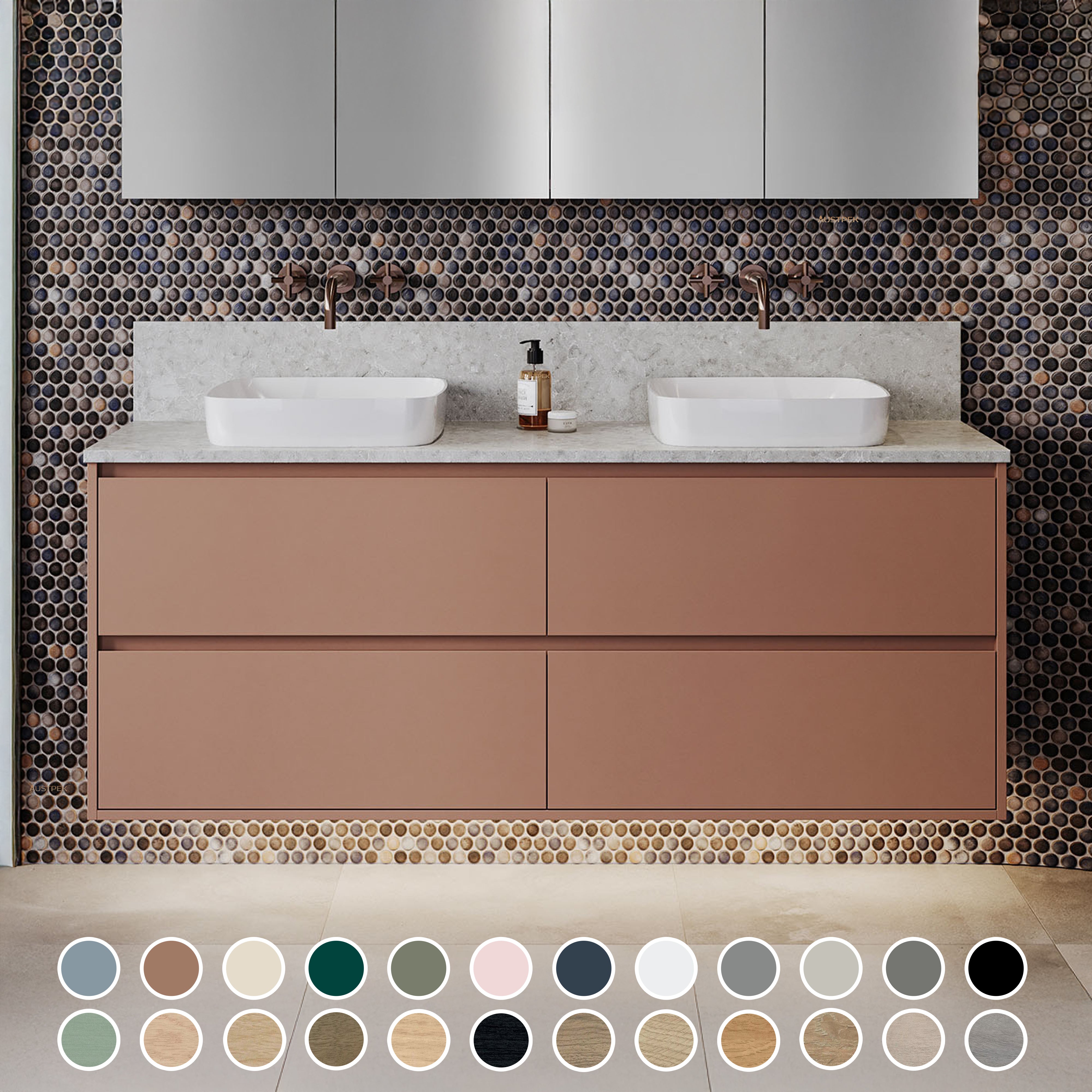 TIMBERLINE GRANGE CUSTOM WALL HUNG VANITY (ALL SIZING)
