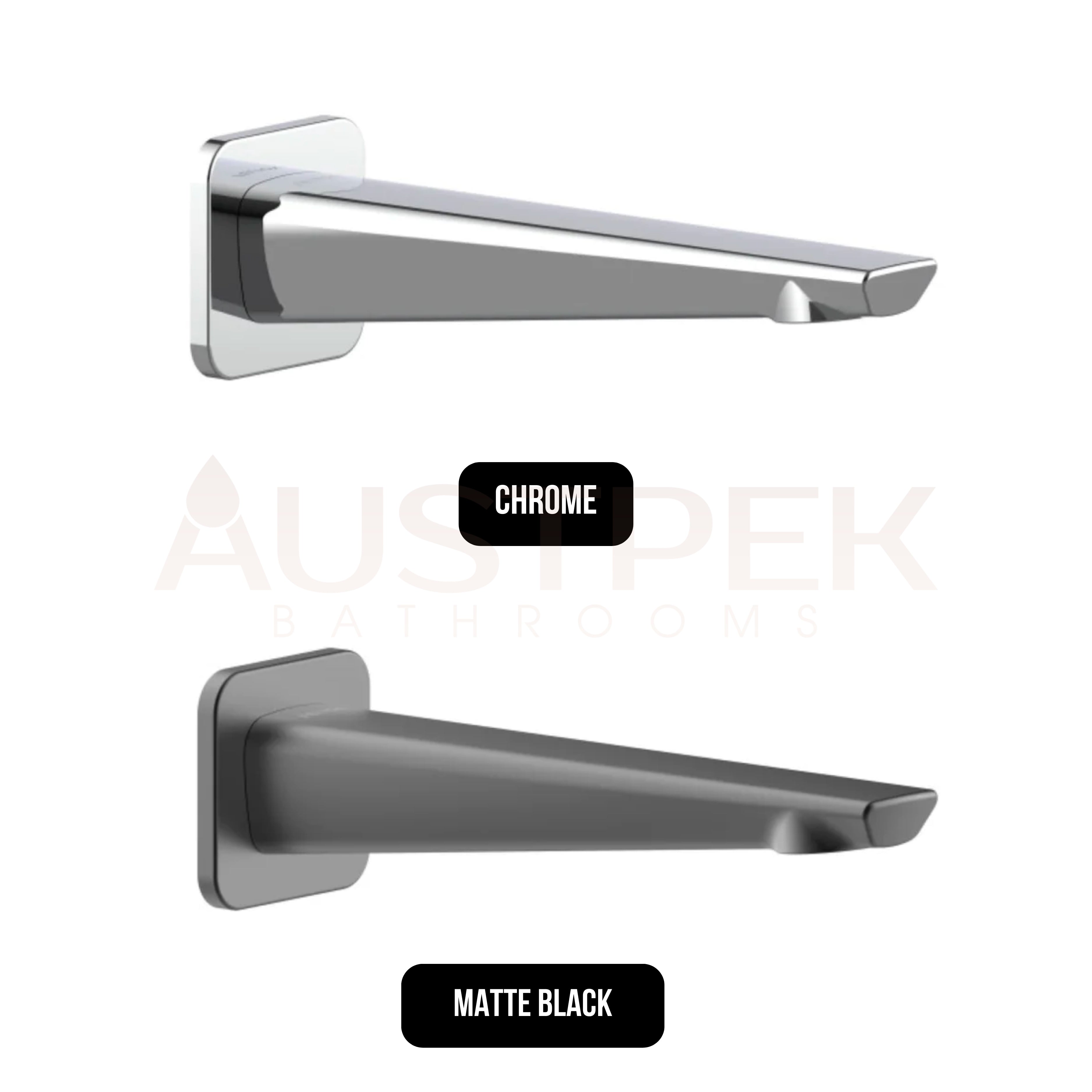 FELTON AXISS BATH SPOUT 1/2" 204MM MATTE BLACK