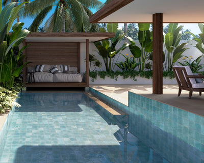 DUNE CERAMICA AGADIR AGUA ULTRA GLOSS 147X147MM SQUARE TILE (PER BOX)