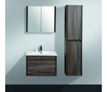 BEL BAGNO ALEXANDRA SILVER OAK WALL HUNG TALL BOY 400MM X 1760MM (AVAILABLE IN LEFT AND RIGHT HAND DOOR OPTION)