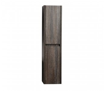 BELBAGNO ALEXANDRA SILVER OAK WALL HUNG TALL BOY 400MM X 1760MM (AVAILABLE IN LEFT AND RIGHT HAND DOOR OPTION)