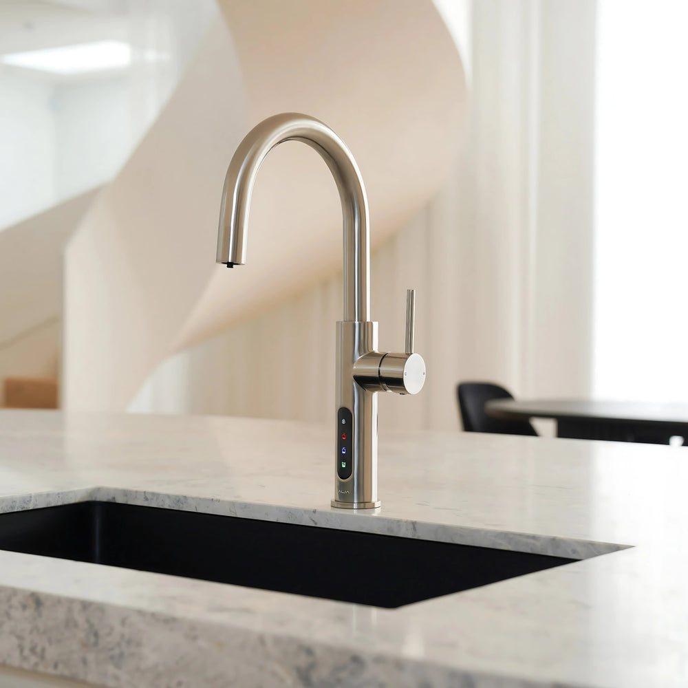 ALIA X51 INSTANT HOT, COLD AND SPARKLING FILTERED WATER TAP BRUSHED NICKEL