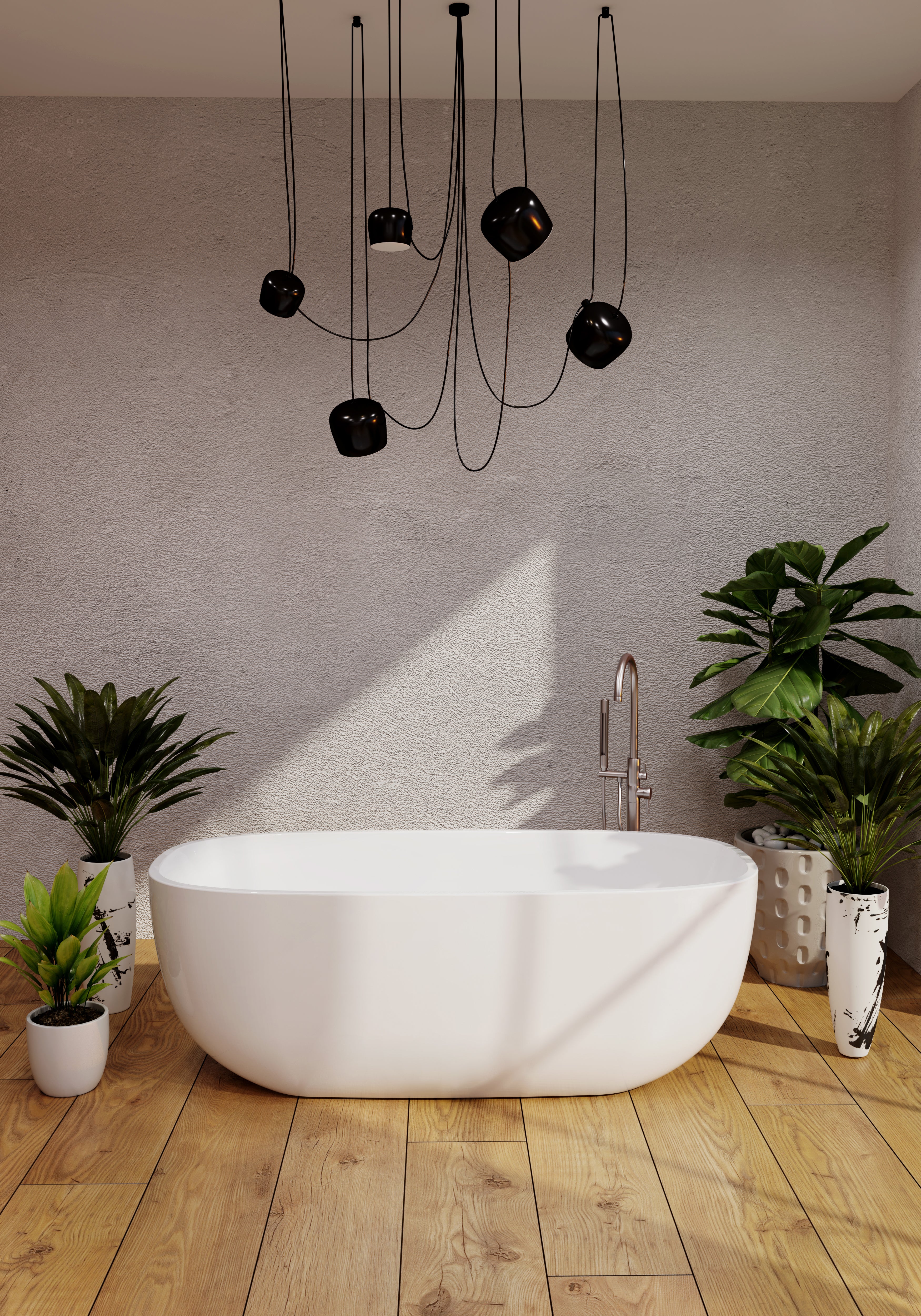 BEL BAGNO ALLY FREESTANDING BATHTUB SEMI GLOSS WHITE (AVAILABLE IN 1500MM AND 1700MM)