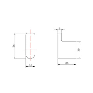AQUAPERLA VOG ROBE HOOK BRUSHED NICKEL