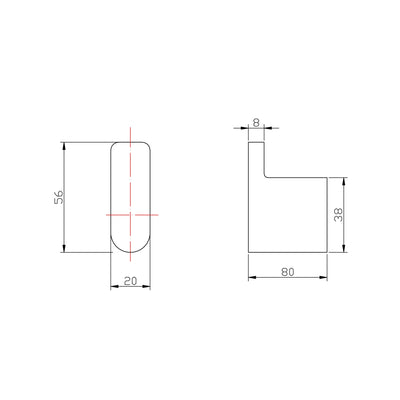 AQUAPERLA VOG ROBE HOOK BRUSHED NICKEL