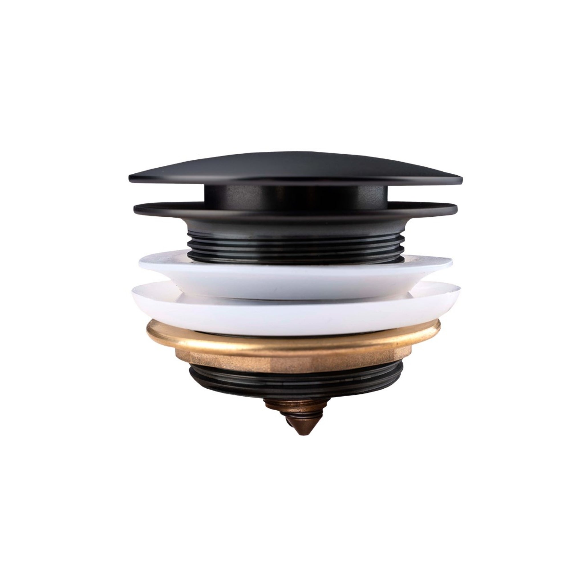 AQUAPERLA POP-UP NON-OVERFLOW BATHTUB WASTE 40MM BLACK
