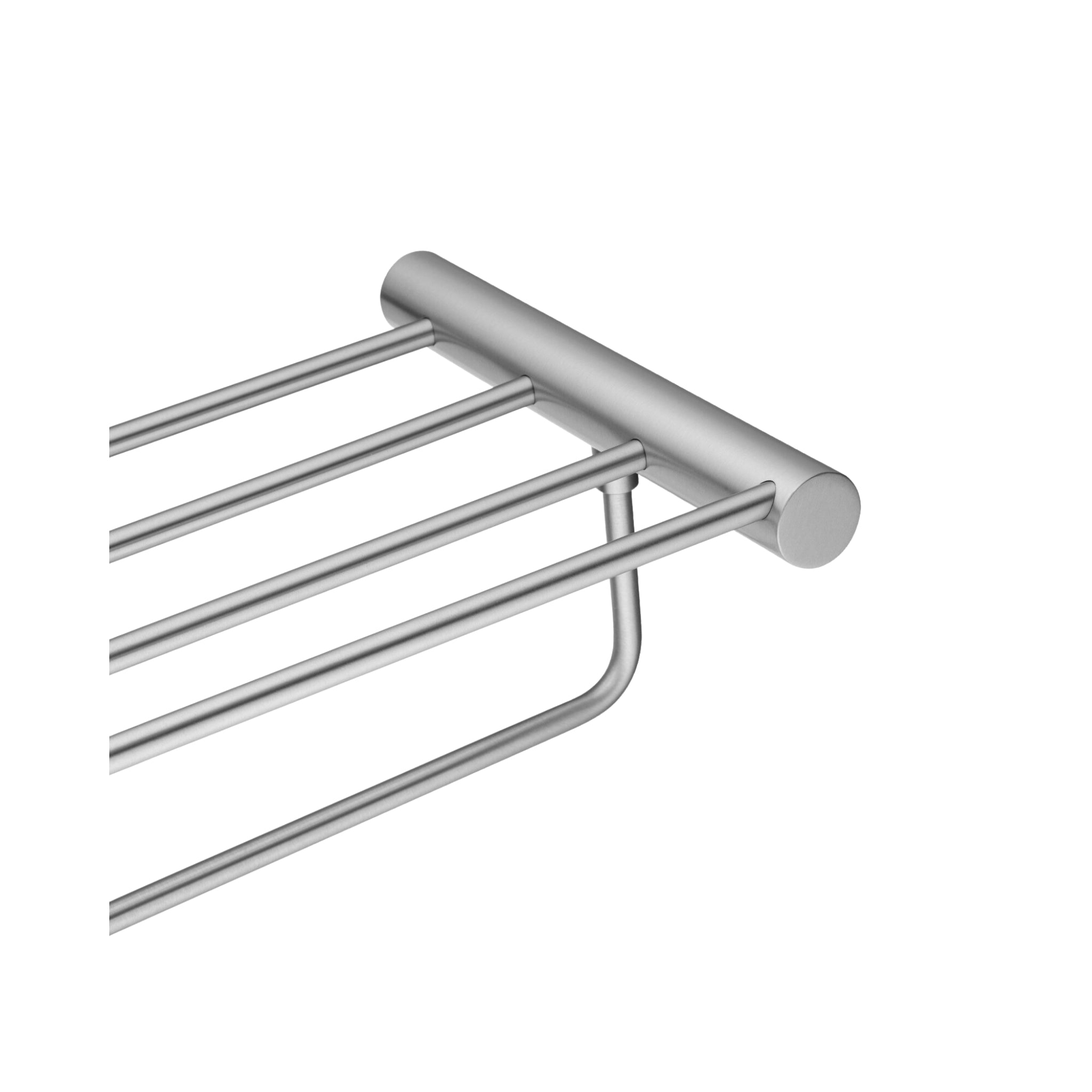 AQUAPERLA SHOWER SHELF 600MM BRUSHED NICKEL
