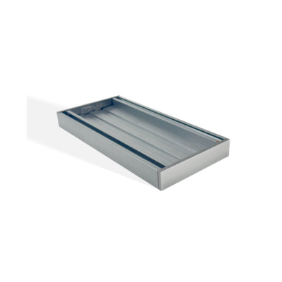AQUAPERLA EZY FLOW TILE INSERT GRATE GUN METAL 300X21MM