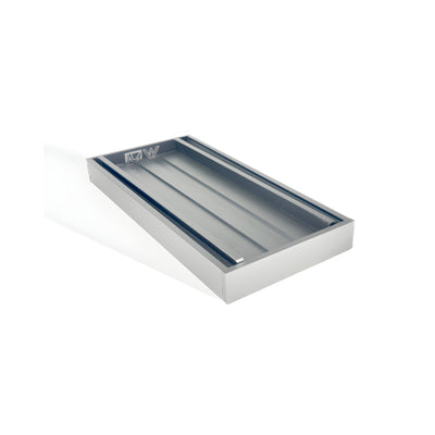 AQUAPERLA EZY FLOW TILE INSERT GRATE BRUSHED SILVER 300X21MM