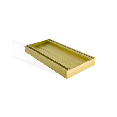 AQUAPERLA EZY FLOW TILE INSERT GRATE BRUSHED GOLD 300X21MM
