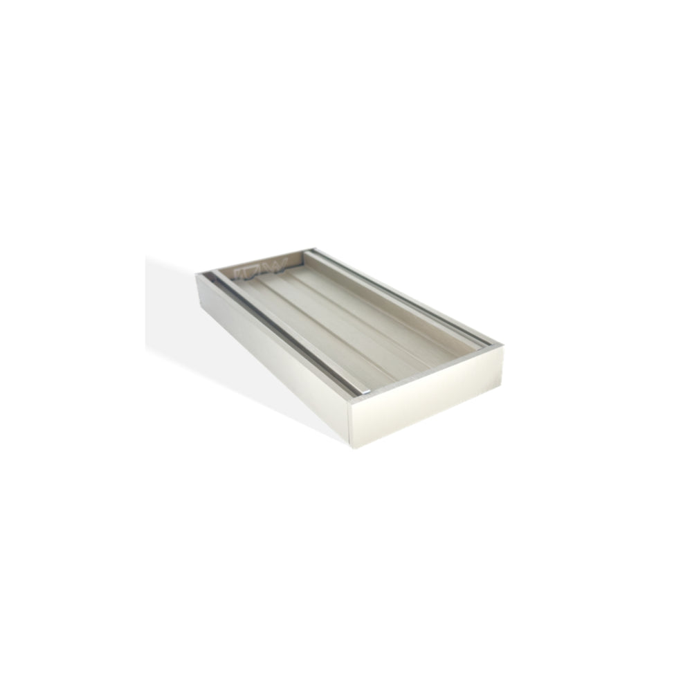 AQUAPERLA EZY FLOW TILE INSERT GRATE BRUSHED NICKEL 300X26MM