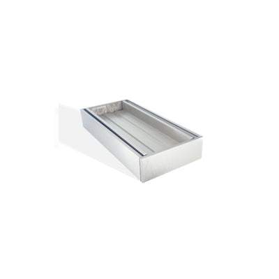 AQUAPERLA EZY FLOW TILE INSERT GRATE BRUSHED NICKEL 300X35MM