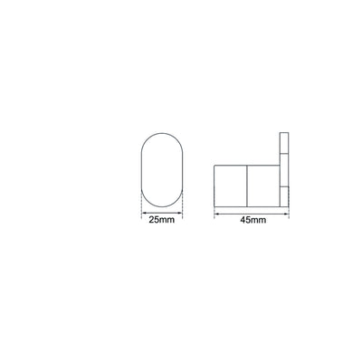 AQUAPERLA RUSHY ROBE HOOK BLACK AND ROSE GOLD