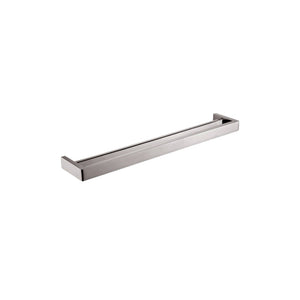 AQUAPERLA IVANO DOUBLE TOWEL RAIL BRUSHED NICKEL (AVAILABLE IN 600MM AND 800MM)