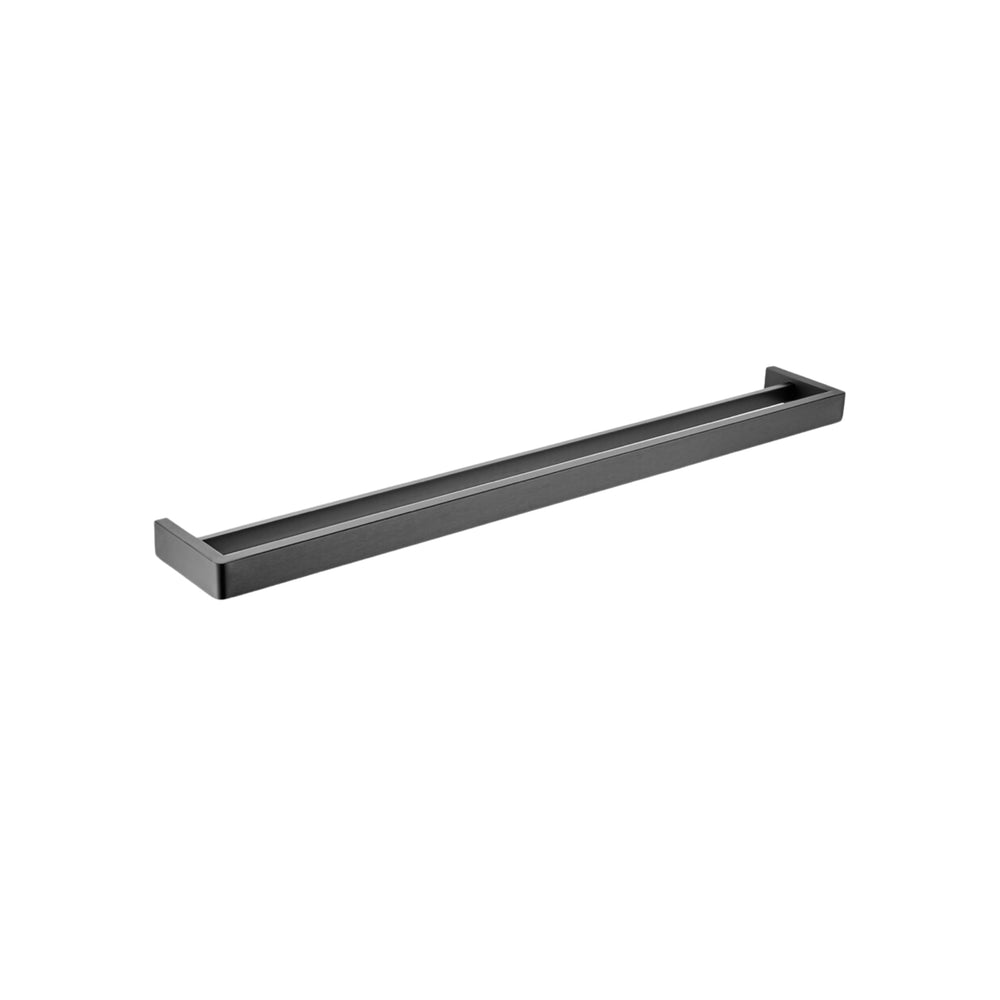 AQUAPERLA IVANO DOUBLE TOWEL RAIL GUN METAL (AVAILABLE IN 600MM AND 800MM)