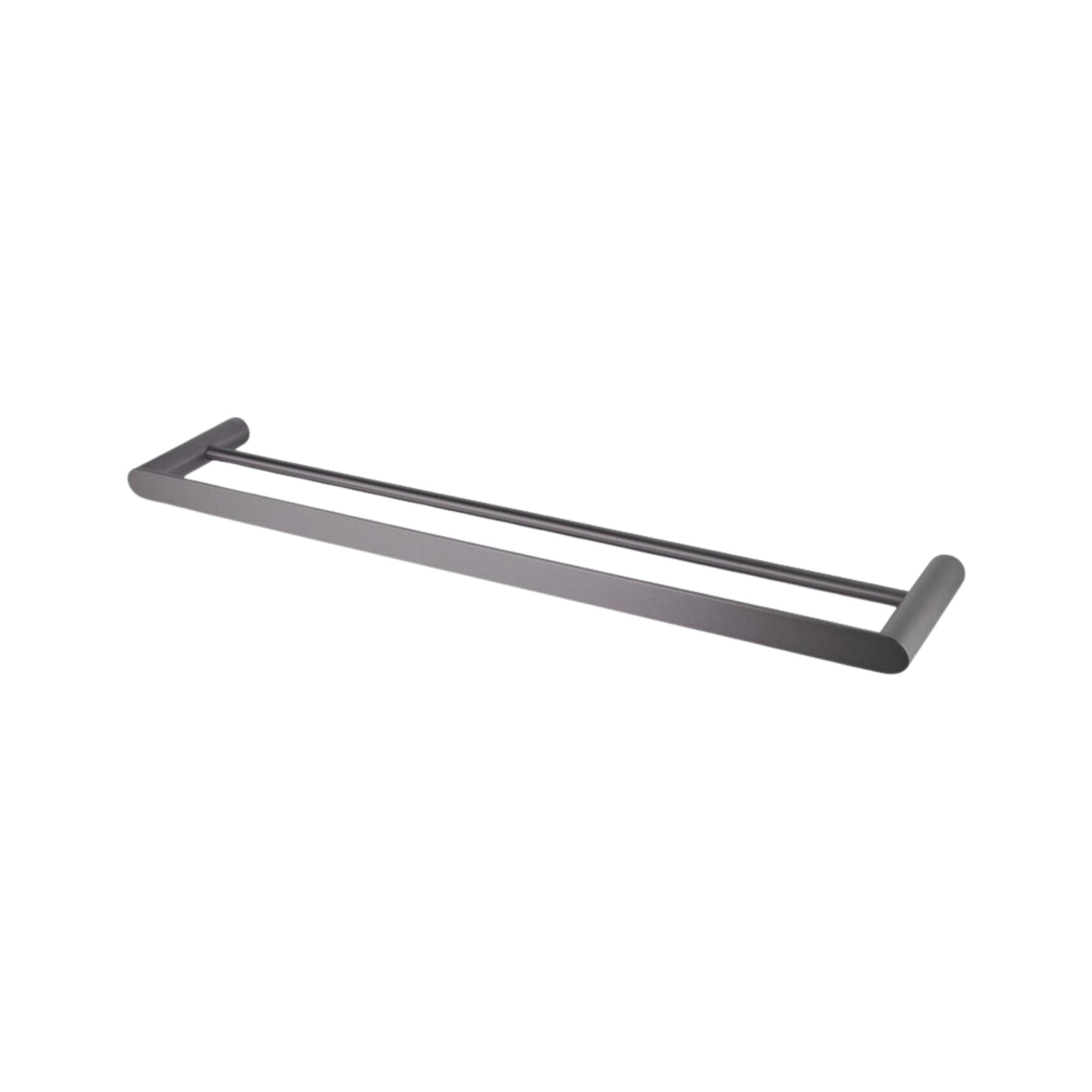AQUAPERLA RUSHY DOUBLE TOWEL RAIL GUN METAL (AVAILABLE IN 600MM AND 800MM)