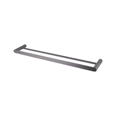 AQUAPERLA RUSHY DOUBLE TOWEL RAIL GUN METAL (AVAILABLE IN 600MM AND 800MM)