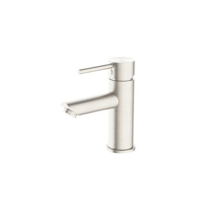 NERO DOLCE LEAD FREE BASIN MIXER STRAIGHT SPOUT 156MM BRUSHED NICKEL