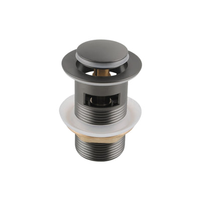 AQUAPERLA POP-UP OVERFLOW BASIN WASTE GUN METAL 32MM