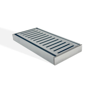 AQUAPERLA EZY FLOW FLOOR GRATE GUN METAL 100X21MM